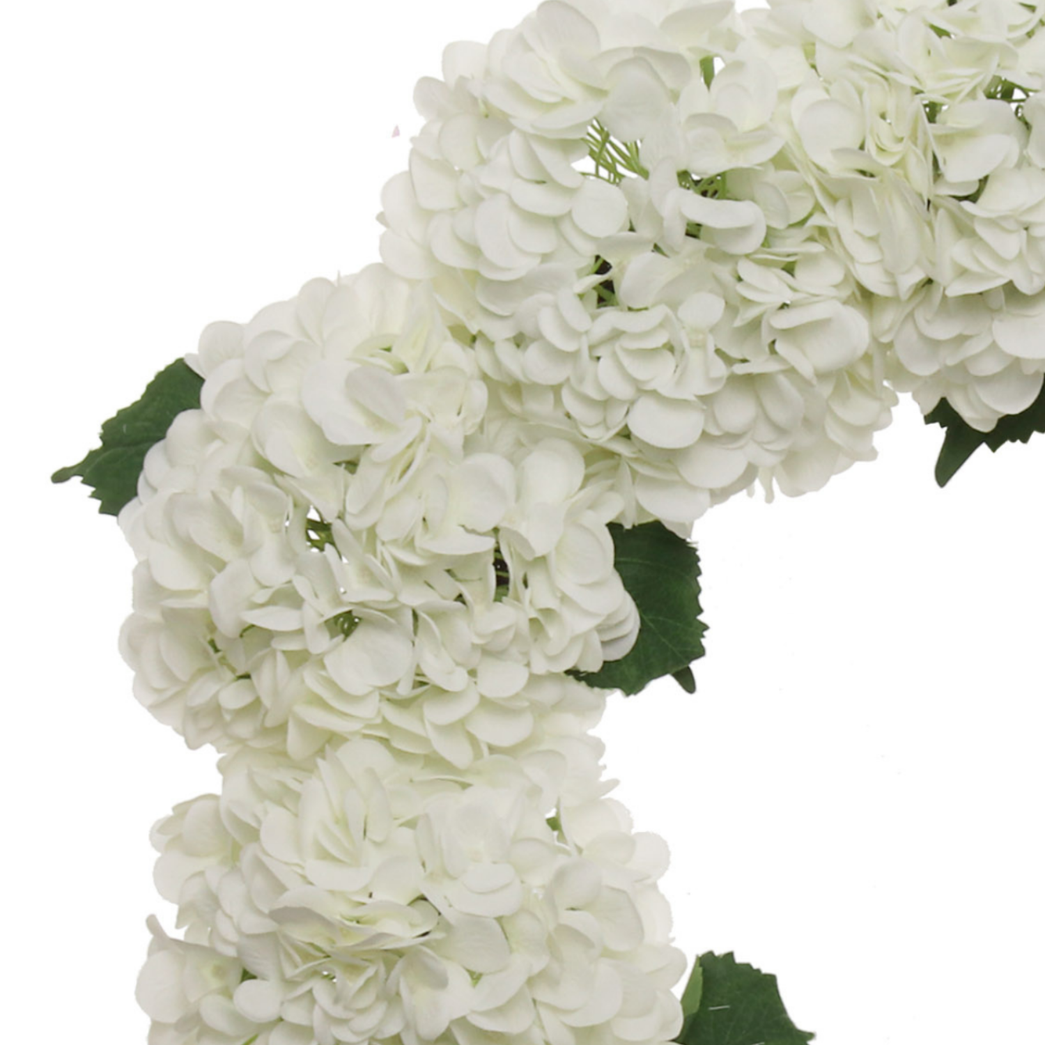 Artificial White Hydrangea Wreath