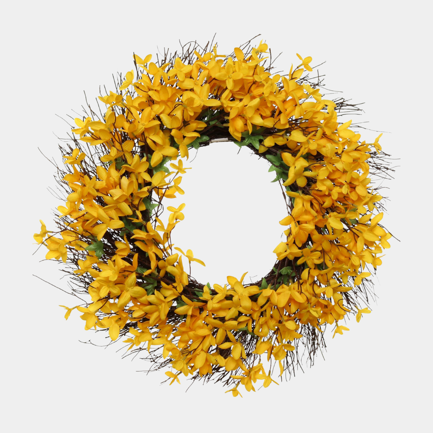 Artificial Yellow Forsythia Wreath
