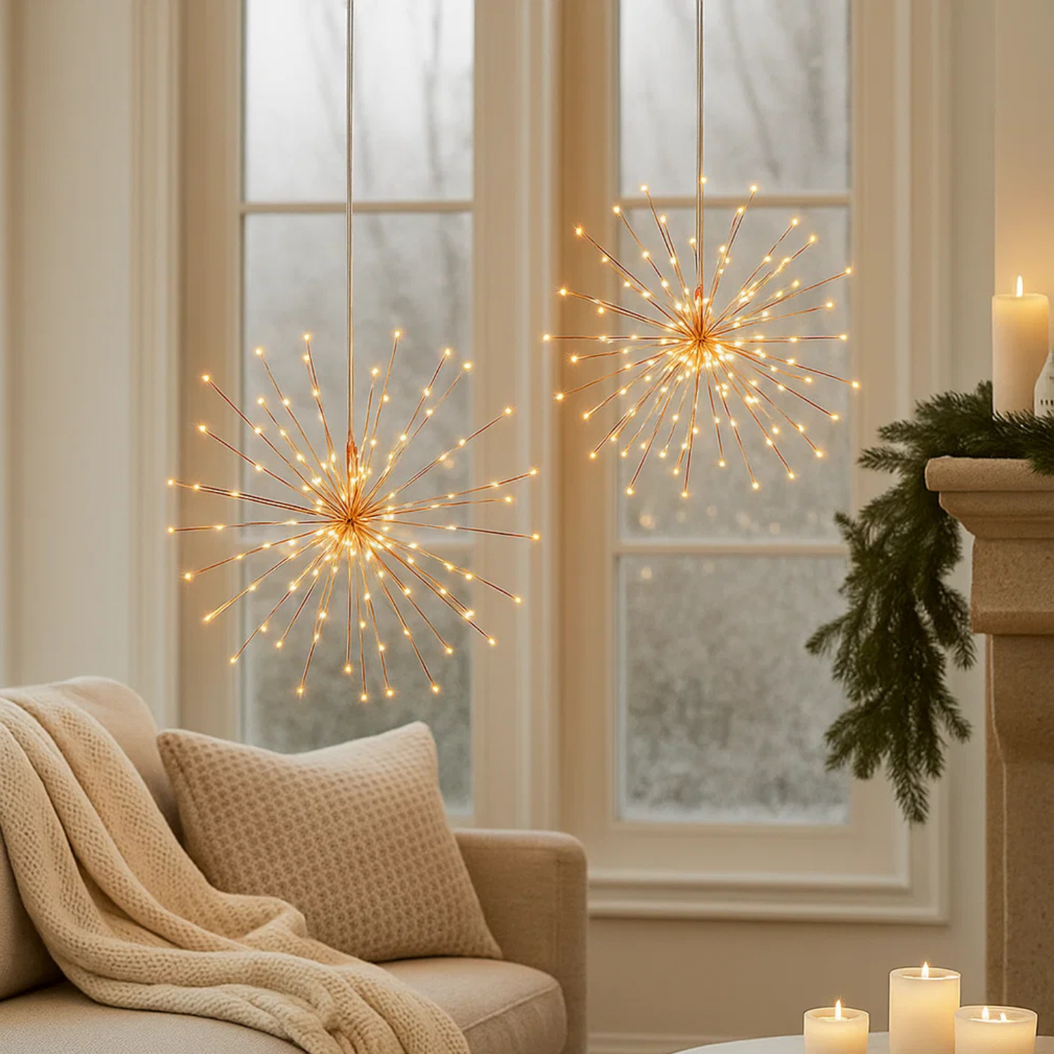 Fireworks Copper Hanging In/Out Light