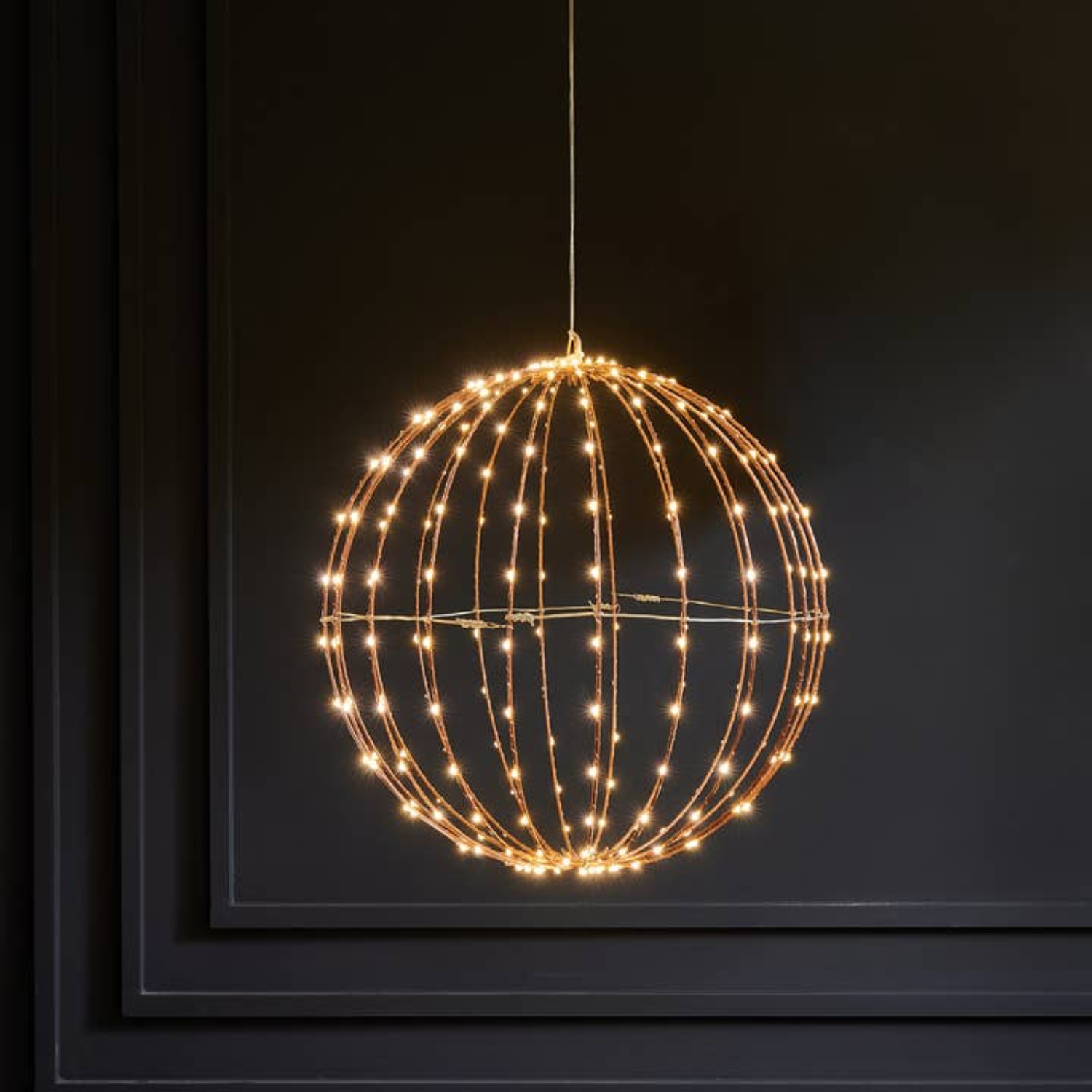 Glow Globe Copper Plug-In Hanging In/Out Light