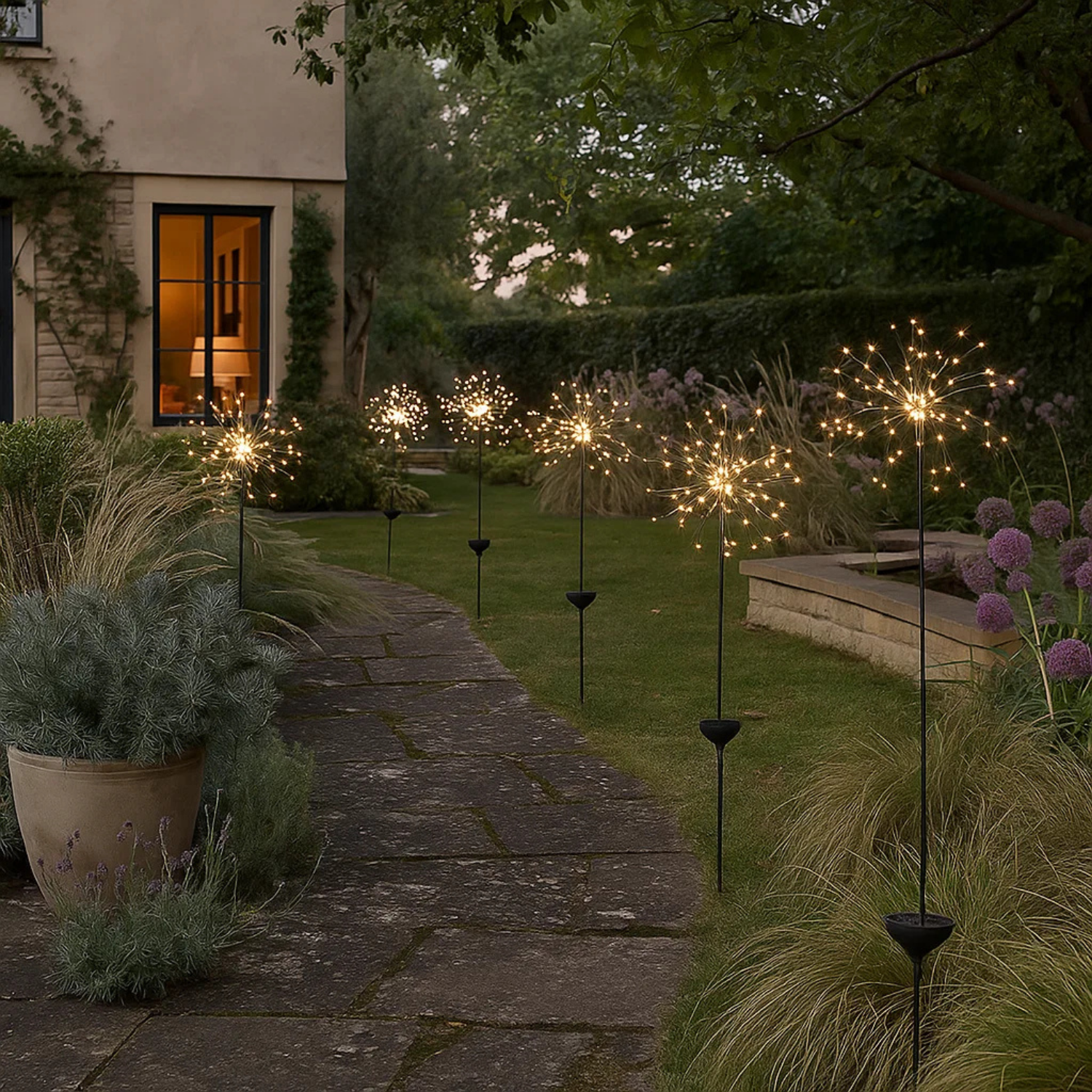 Firework Solar Garden Light Stake