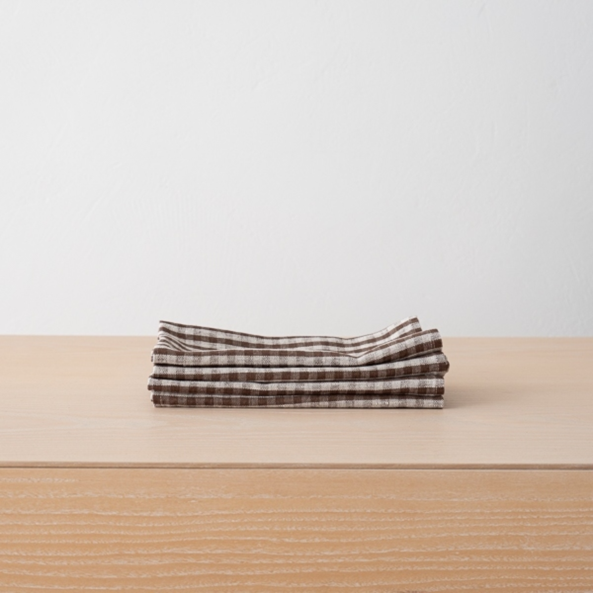 Gingham Linen Napkin - Choco Natural (Set of 4)