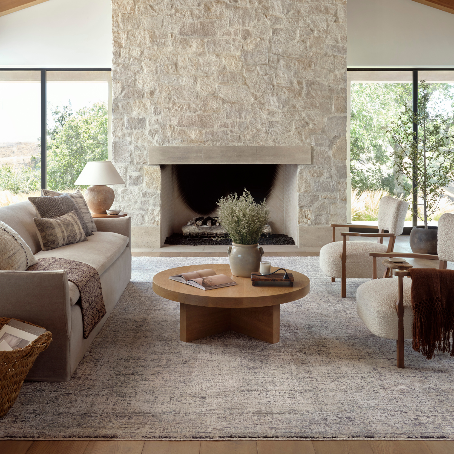 Amber Lewis x Loloi Alie Stone/Mist Rug