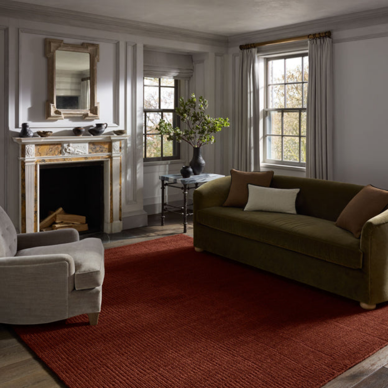 Jeremiah Brent x Loloi Greenwich Merlot Wool Rug