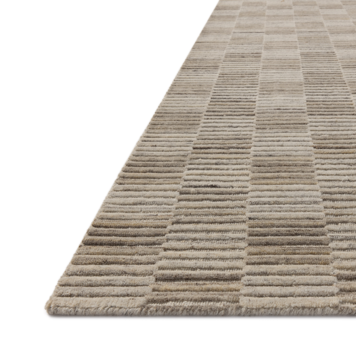 Amber Lewis x Loloi Marlowe Stone/ Fog Wool Blend Rug