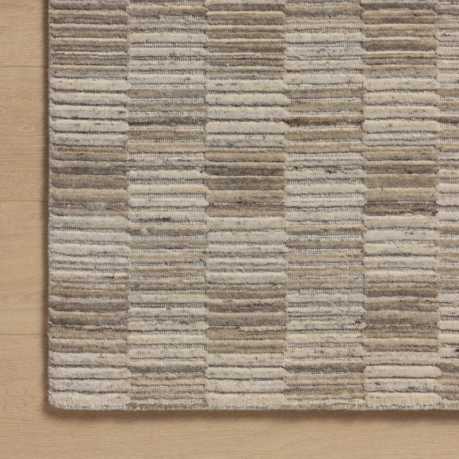 Amber Lewis x Loloi Marlowe Stone/ Fog Wool Blend Rug