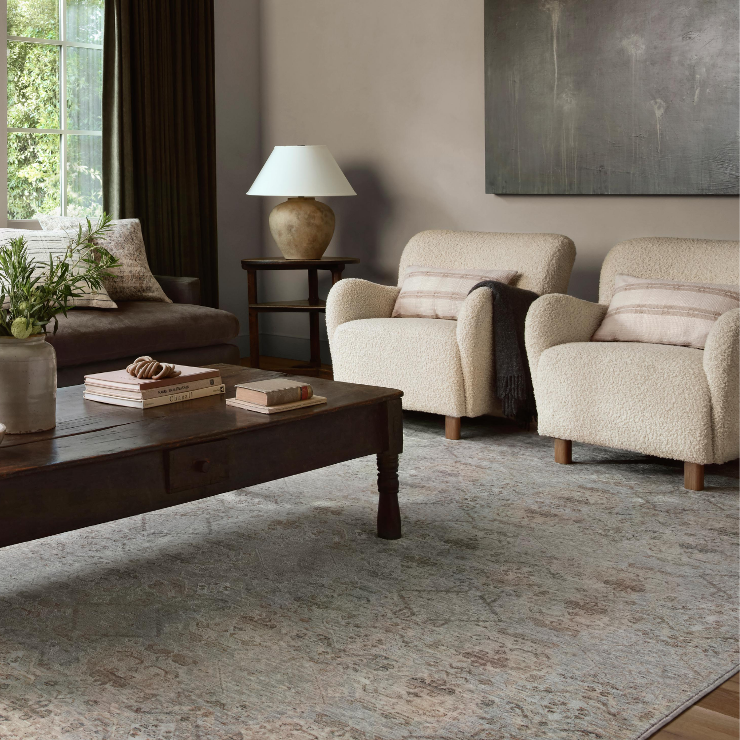 Amber Lewis x Loloi Zuma Silver/ Multi Rug