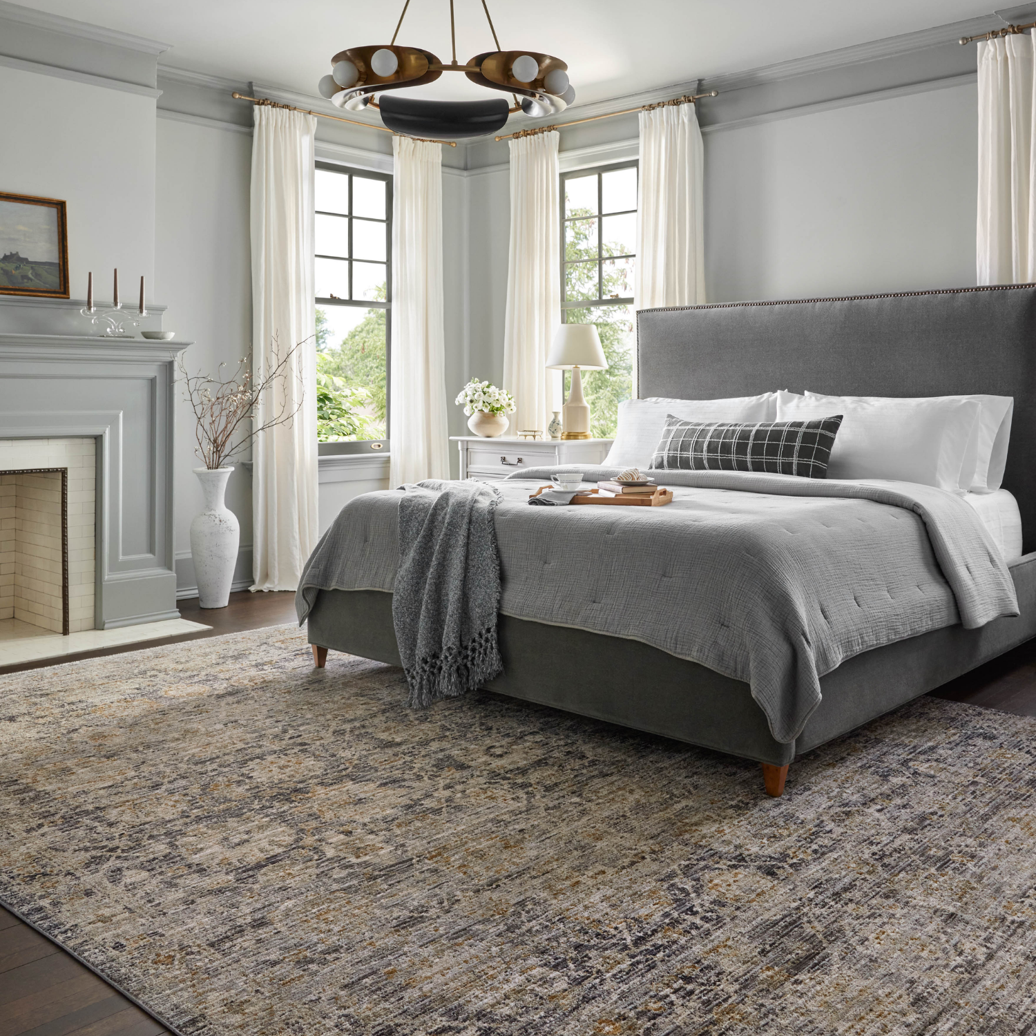 Jean Stoffer X Loloi Katherine Charcoal/ Gold Rug