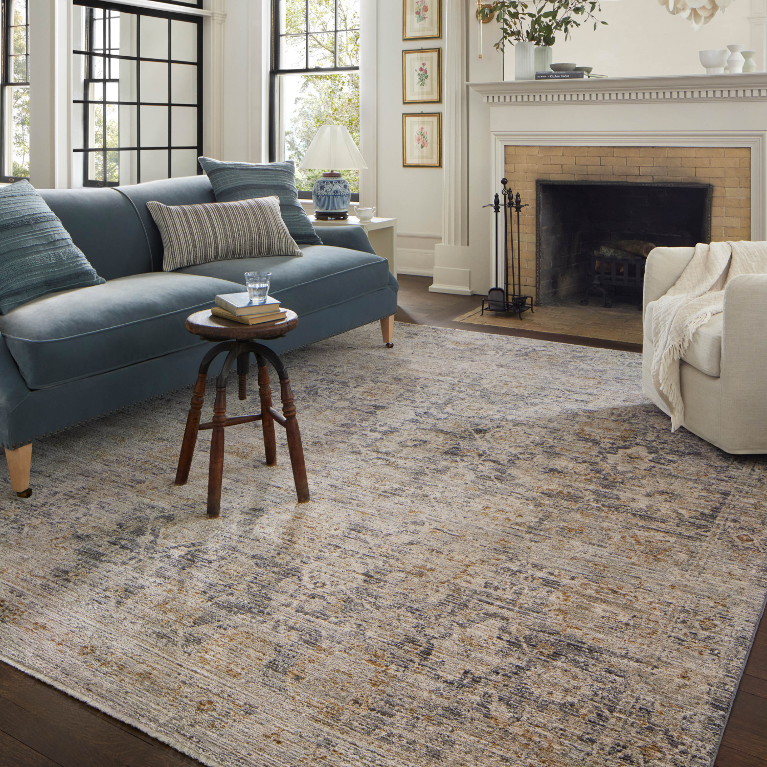 Jean Stoffer X Loloi Katherine Charcoal/ Gold Rug