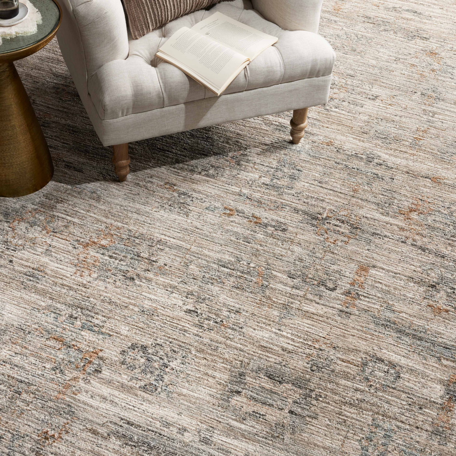 Jean Stoffer X Loloi Katherine Pebble/ Ocean Rug
