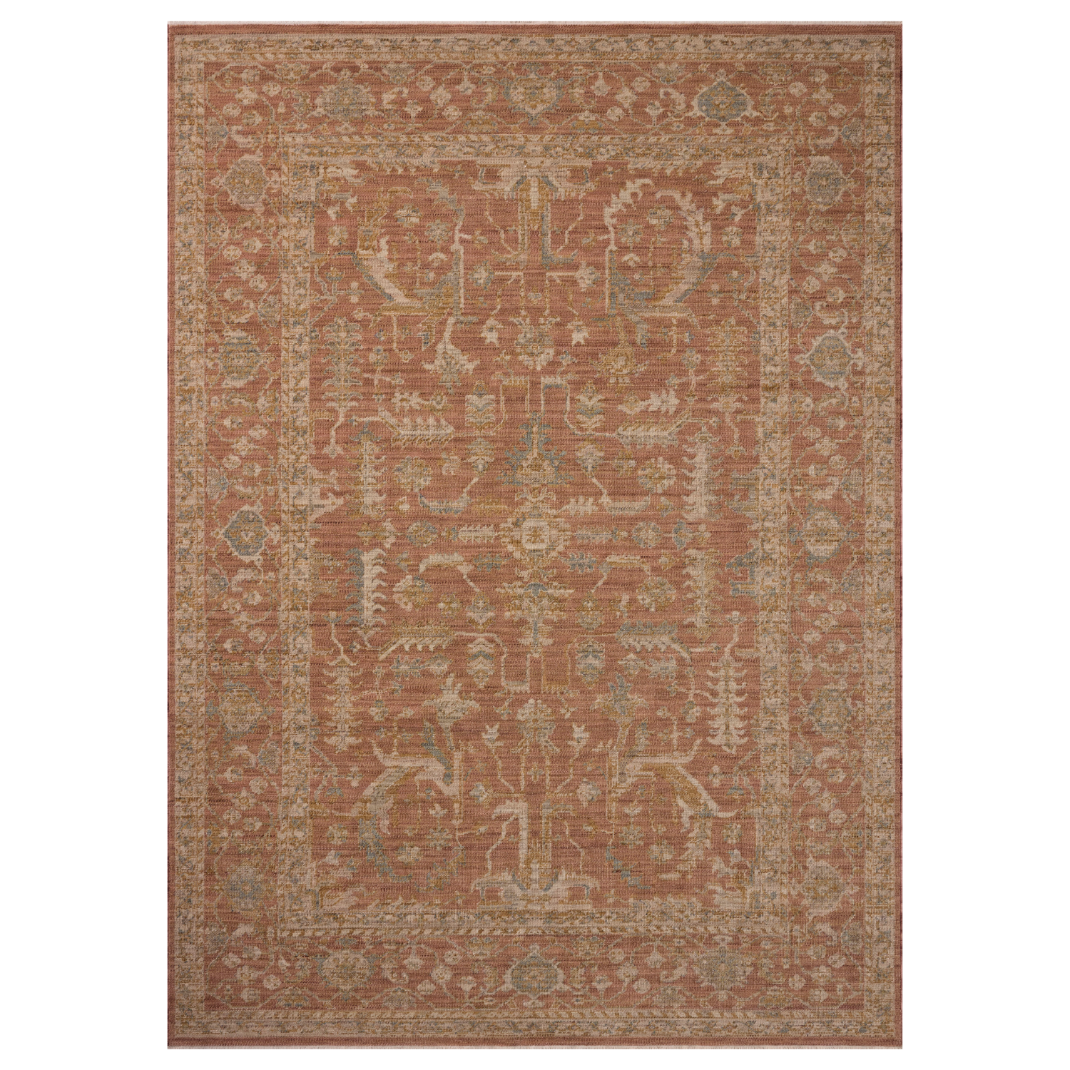 Loloi Reign Terracotta/ Sky Wool Rug