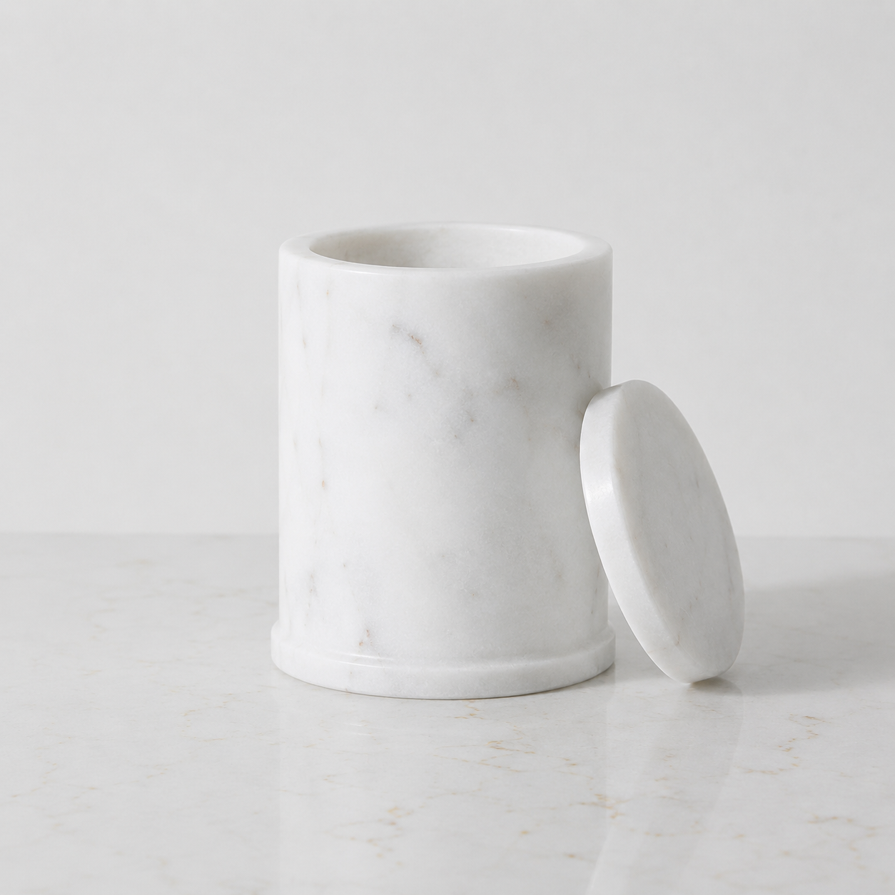 White Marble Canister