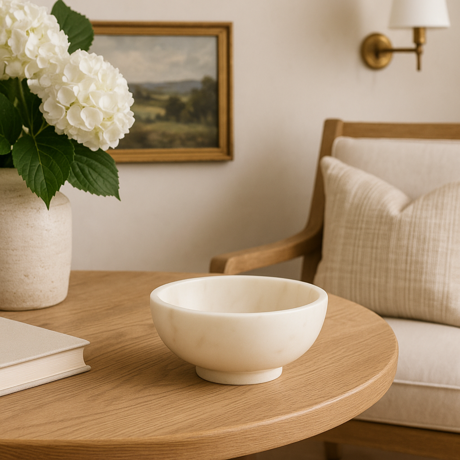 White Marble Trinket Bowl