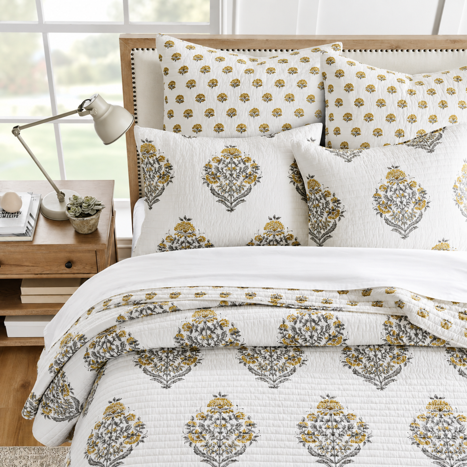 Maison Jardin Bush Ivory Euro Sham (Set of 2)