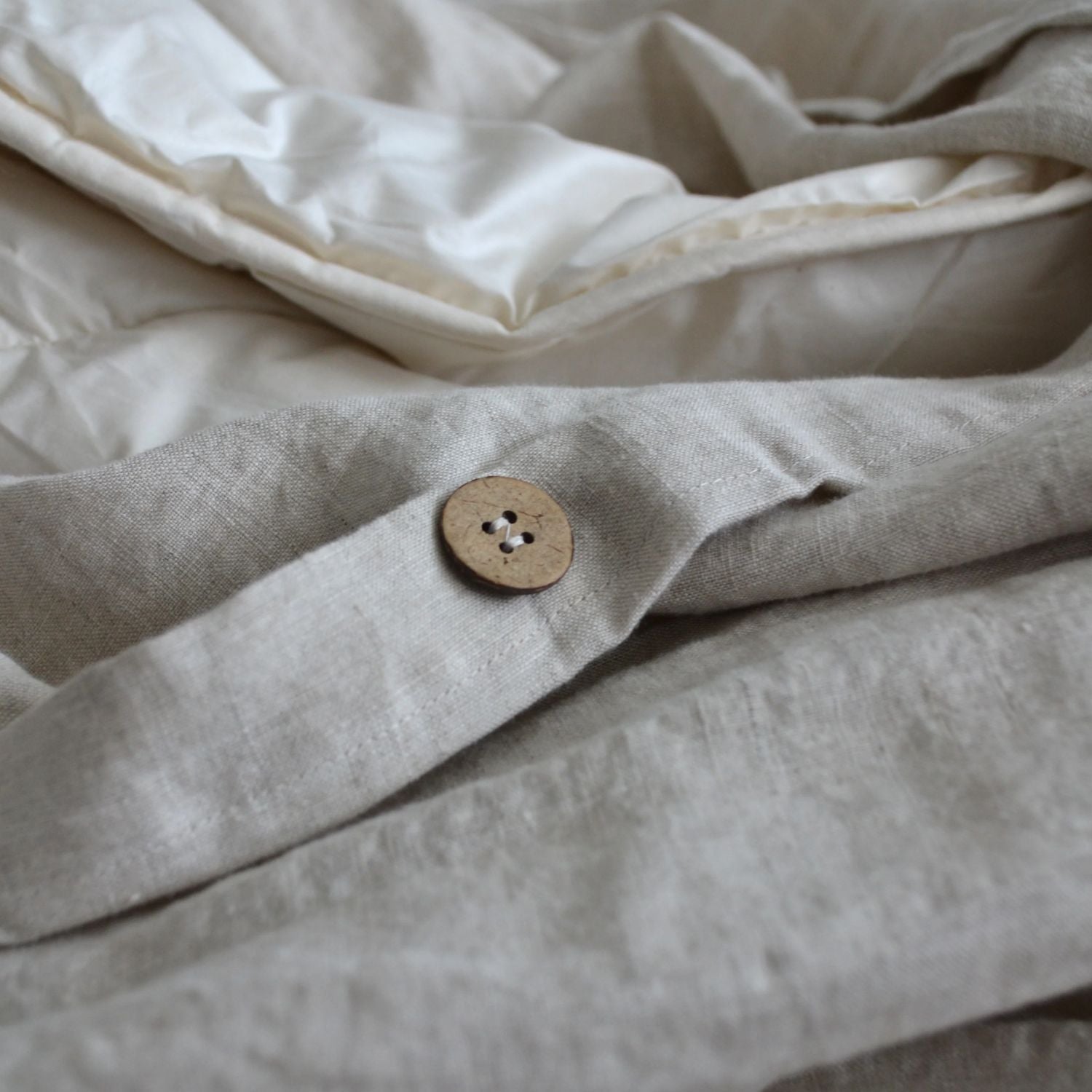 Timmins White Linen Duvet Cover