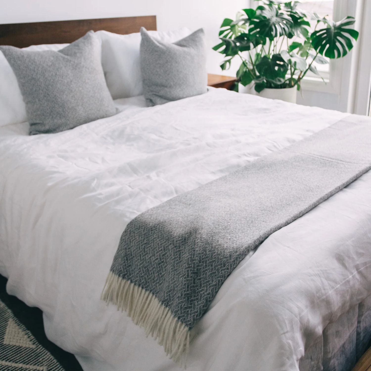 Timmins White Linen Duvet Cover