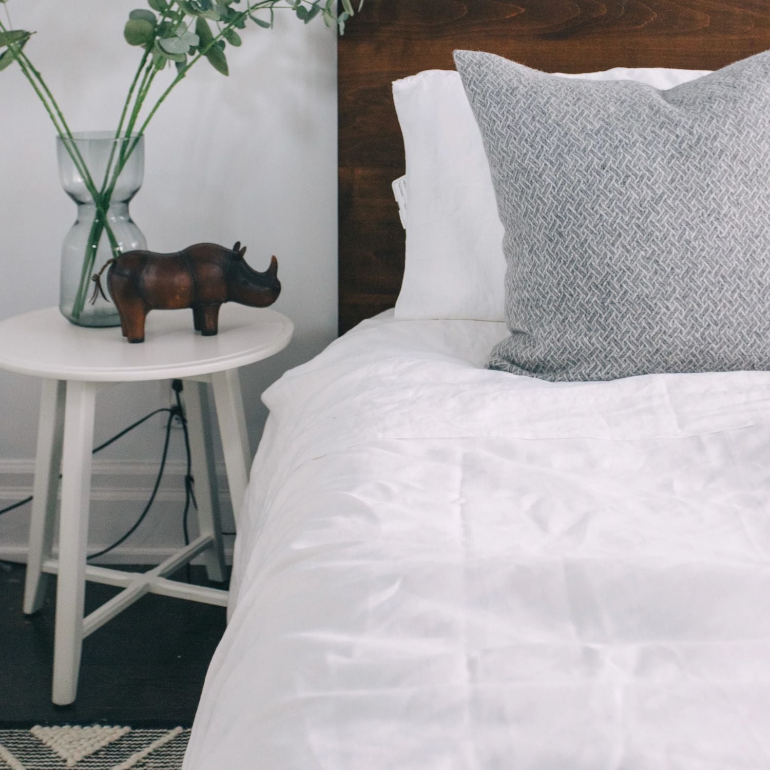 Timmins White Linen Duvet Cover