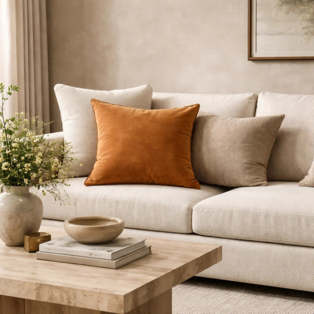 Suede Toss Pillow - Cognac