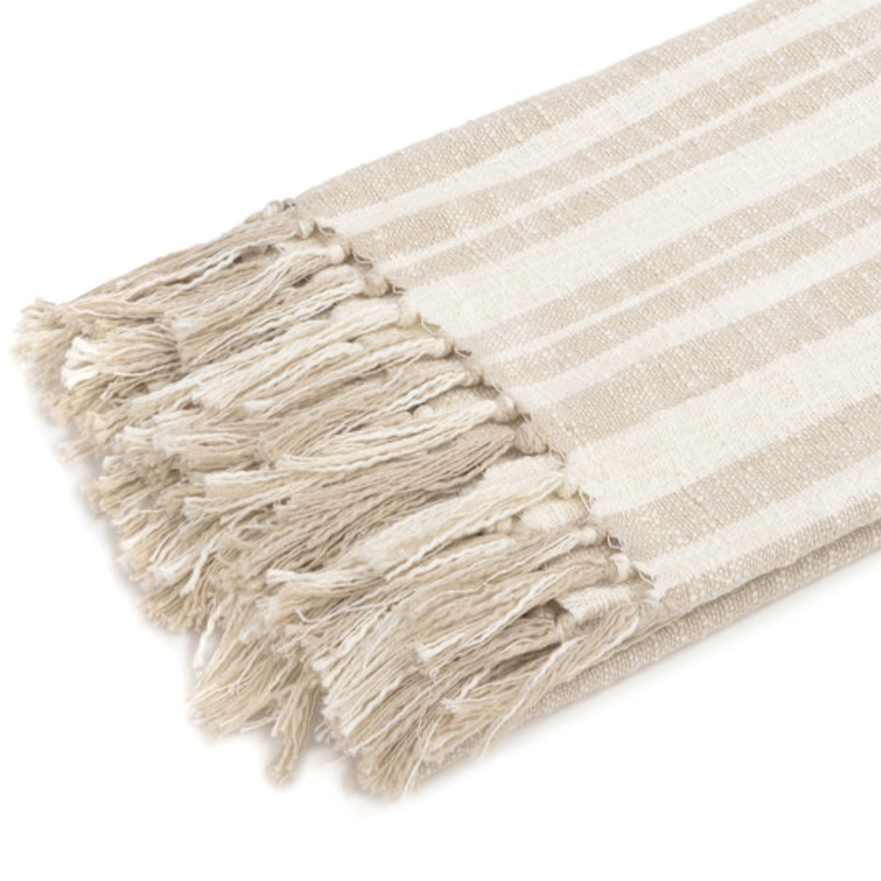 Desert Stripe Cotton Throw Blanket
