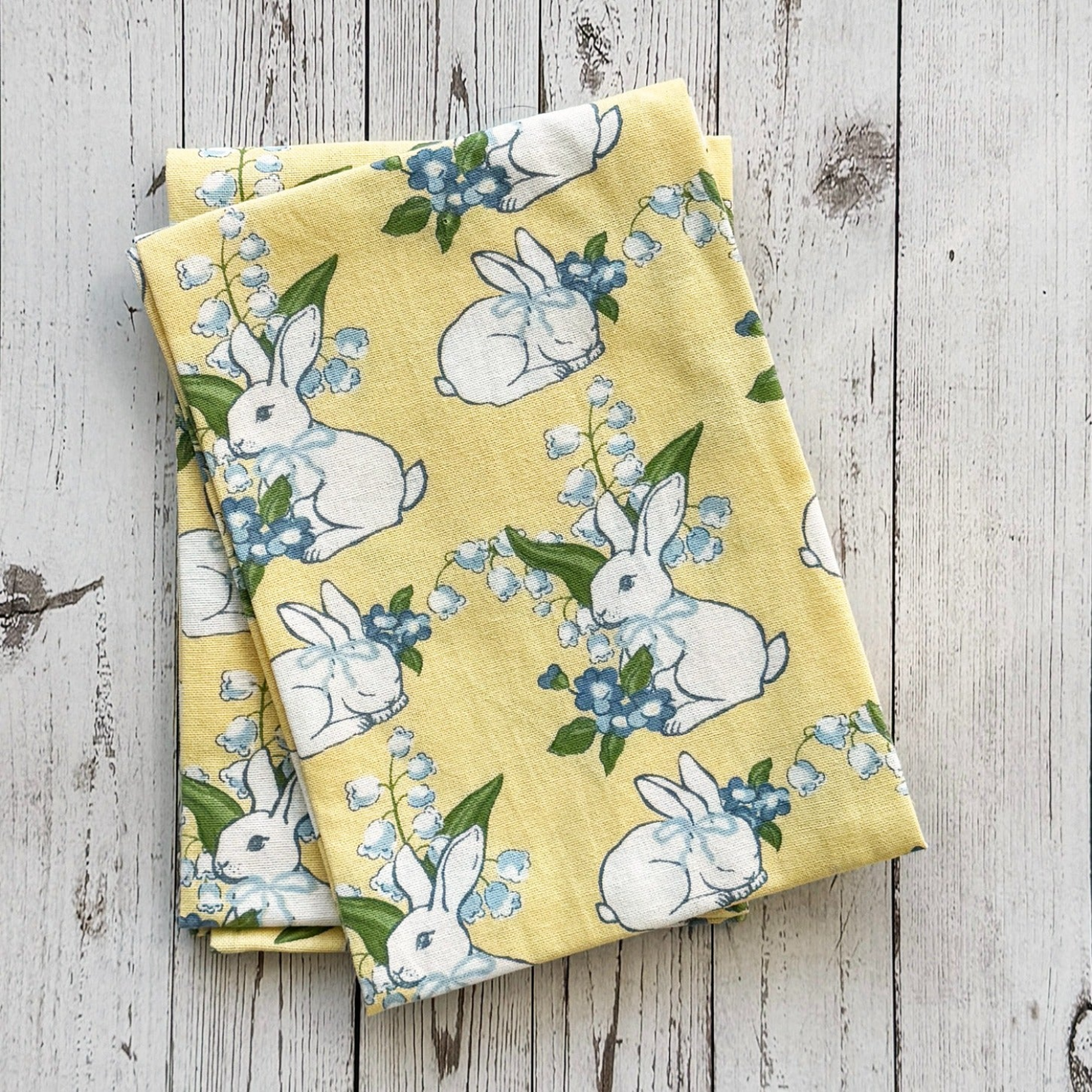 Bunny Blossoms Cotton Tea Towel (Set of 2)