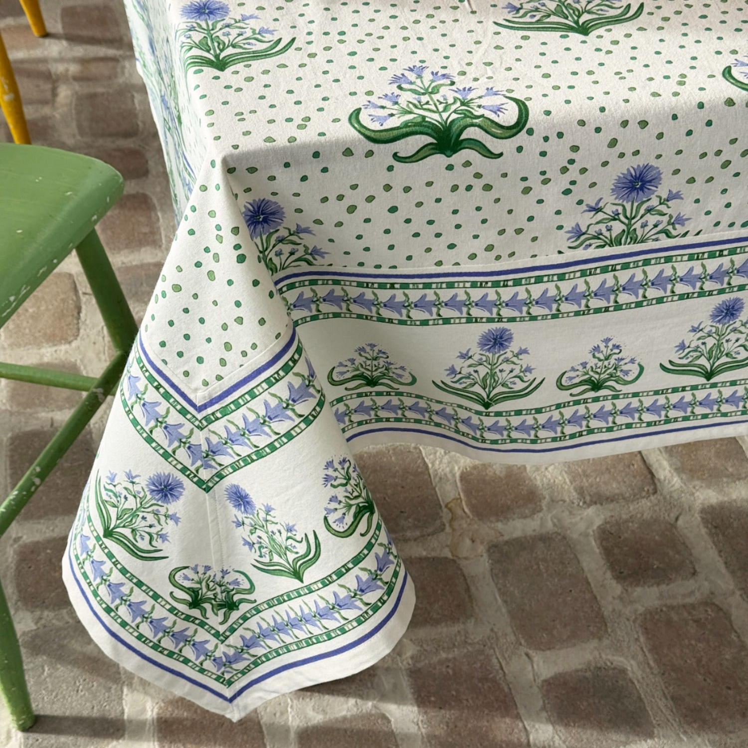 Blue Prairie Cotton Tablecloth