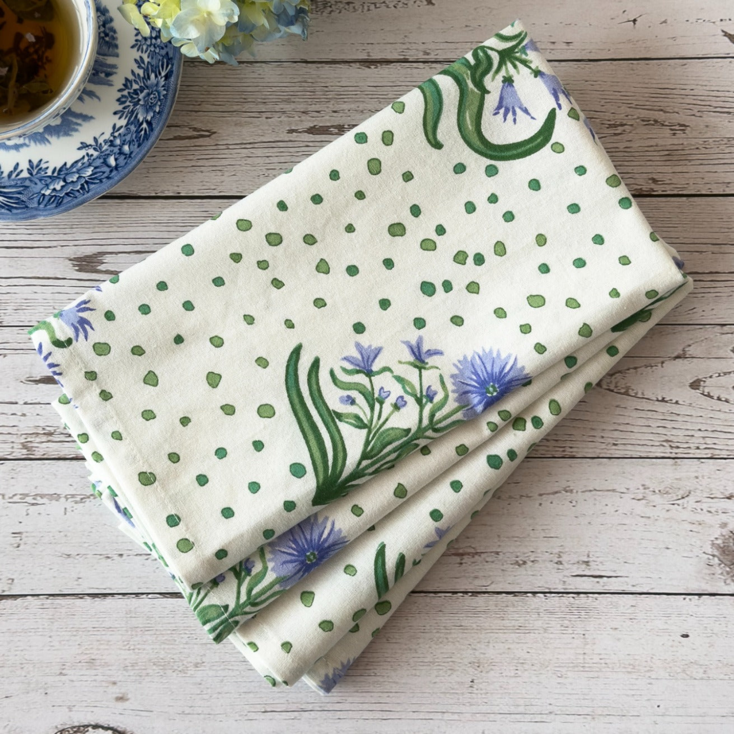 Blue Prairie Cotton Napkins (Set of 4)