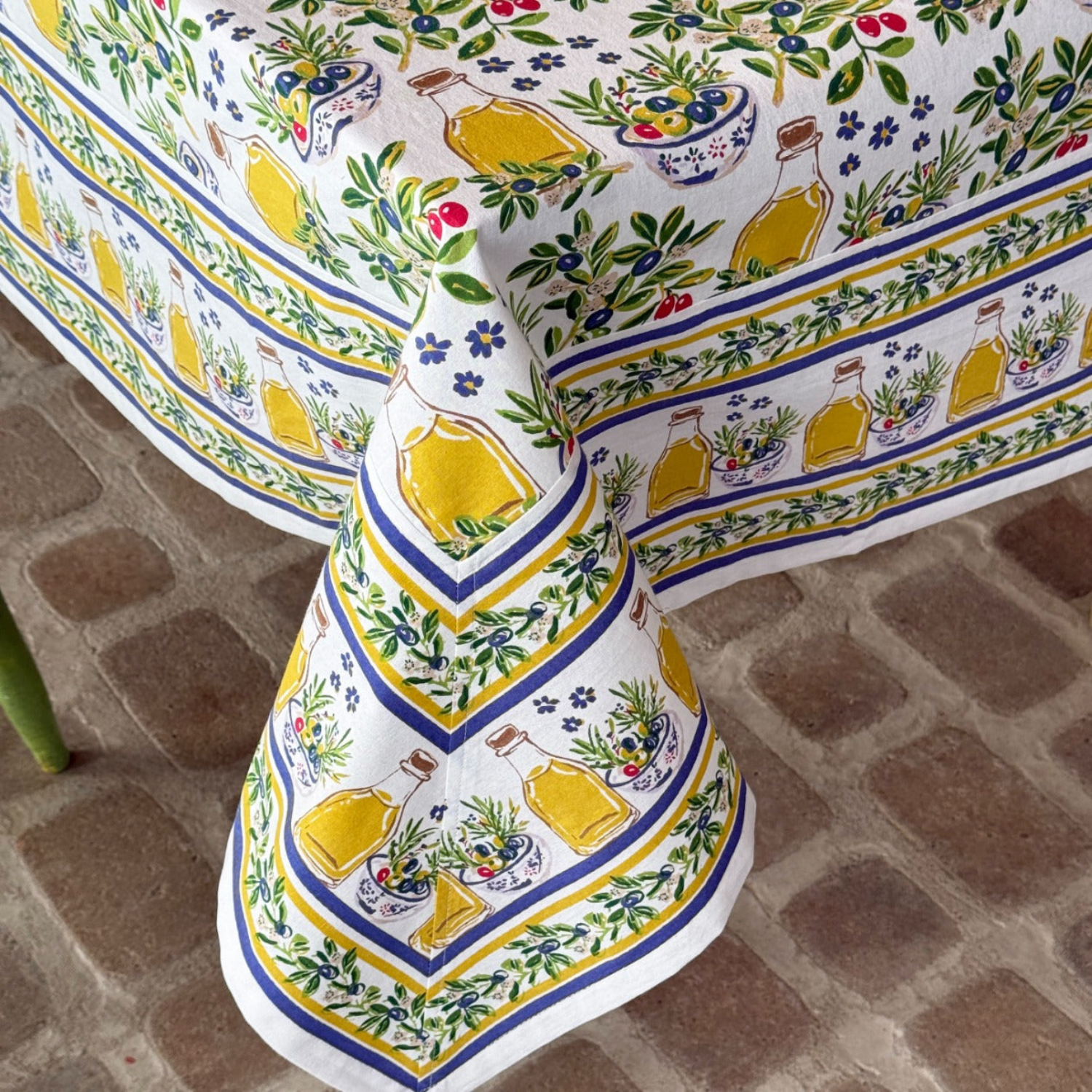 Wild Olives Cotton Tablecloth