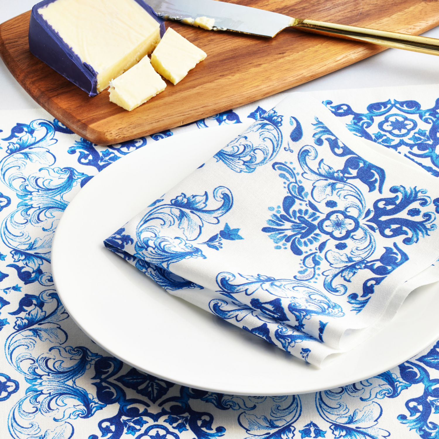 Reusable Mediterranean Cotton Napkins (12pcs)