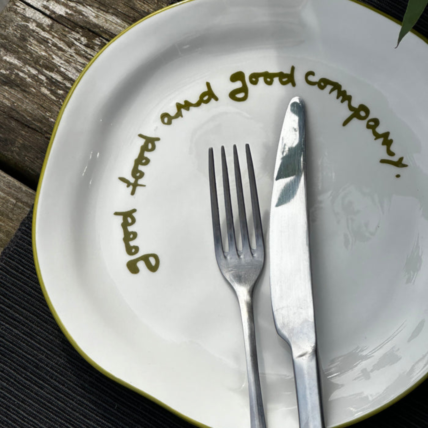 Good Food/Good Company Dinner Plate