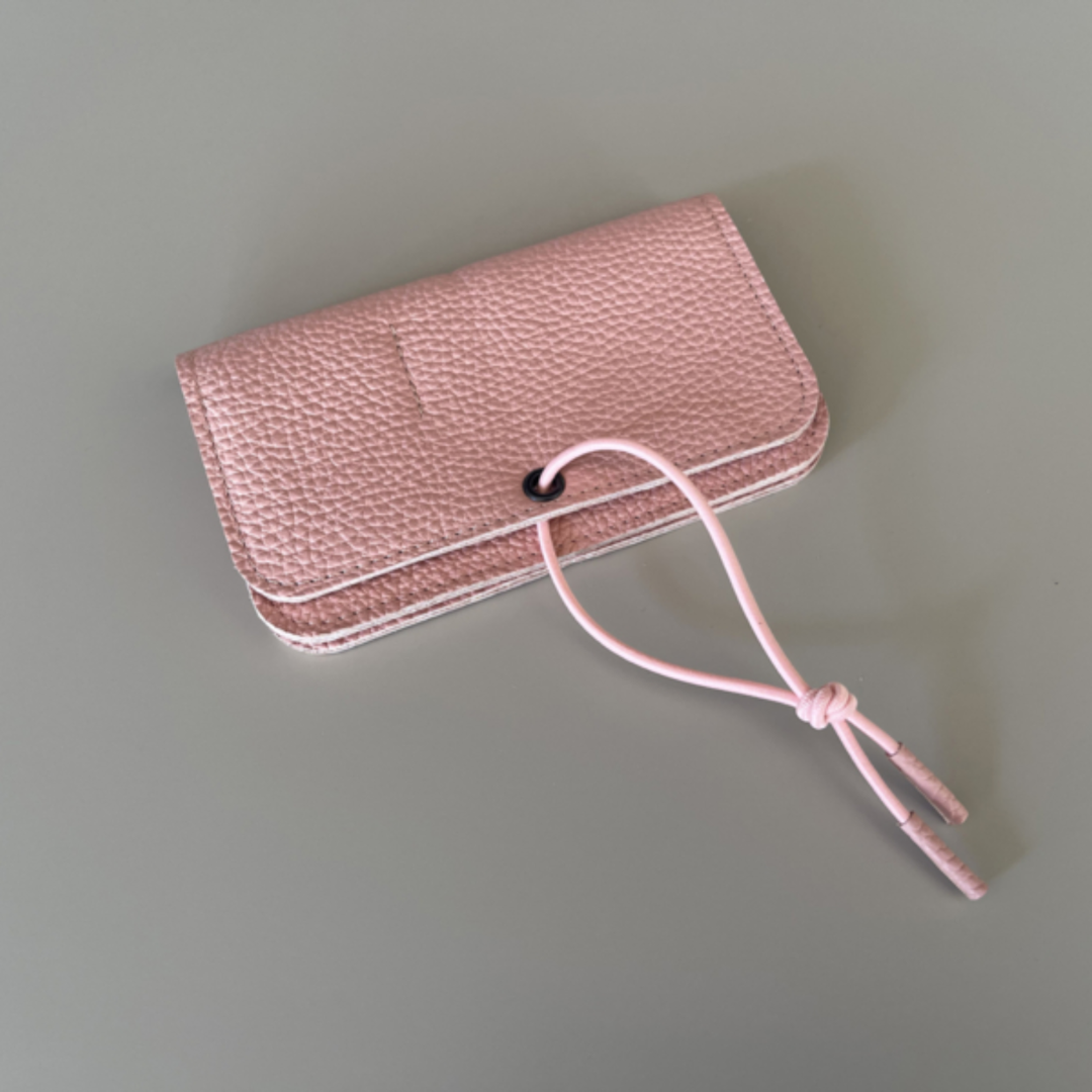 Knot Leather Wallet - Blossom Pink
