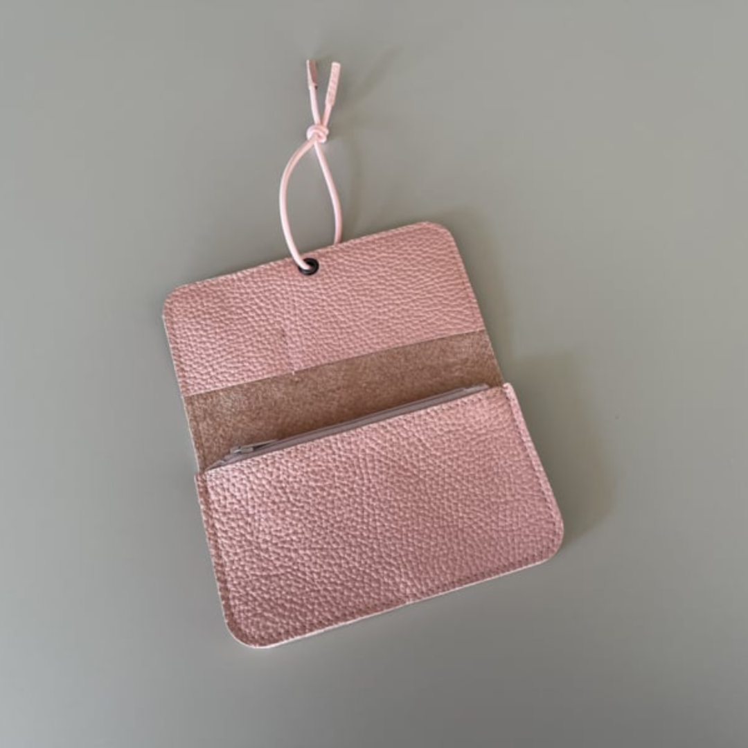 Knot Leather Wallet - Blossom Pink