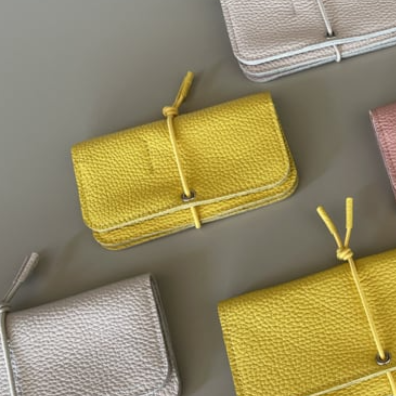 Knot Leather Wallet - Dandelion Yellow