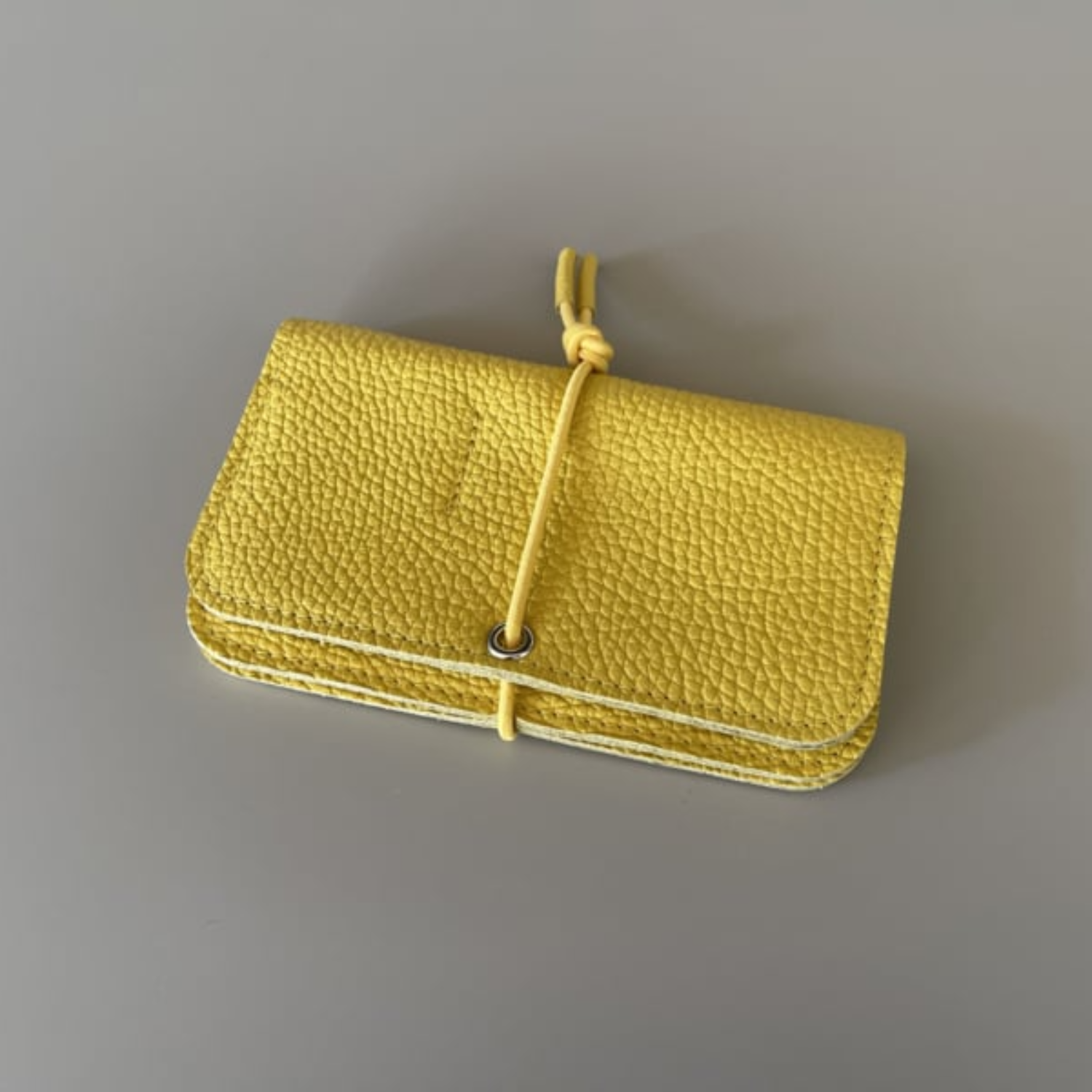 Knot Leather Wallet - Dandelion Yellow