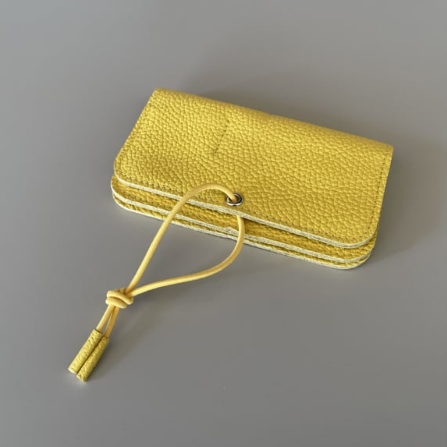 Knot Leather Wallet - Dandelion Yellow
