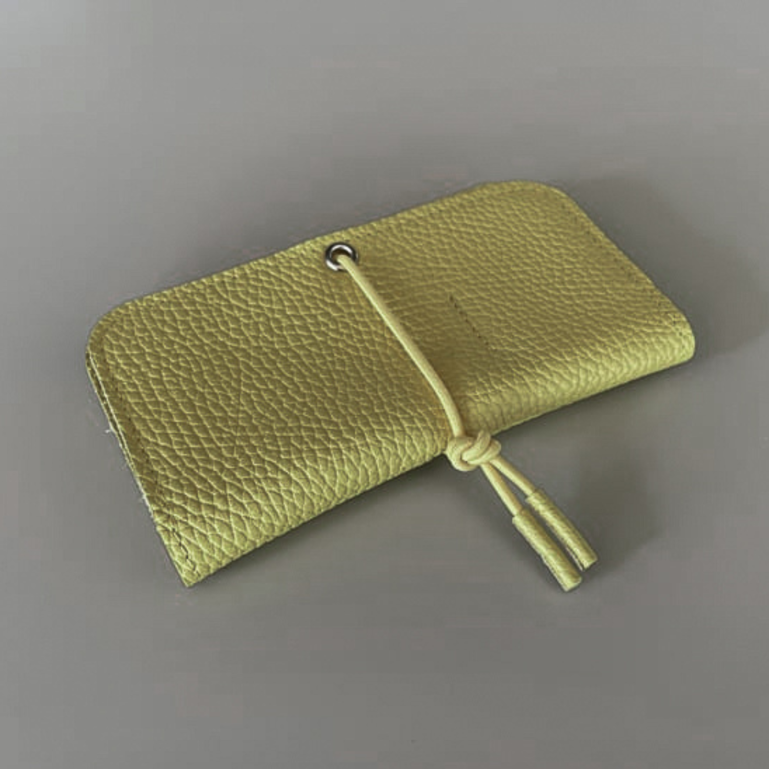 Knot Leather Wallet - Pistachio Green