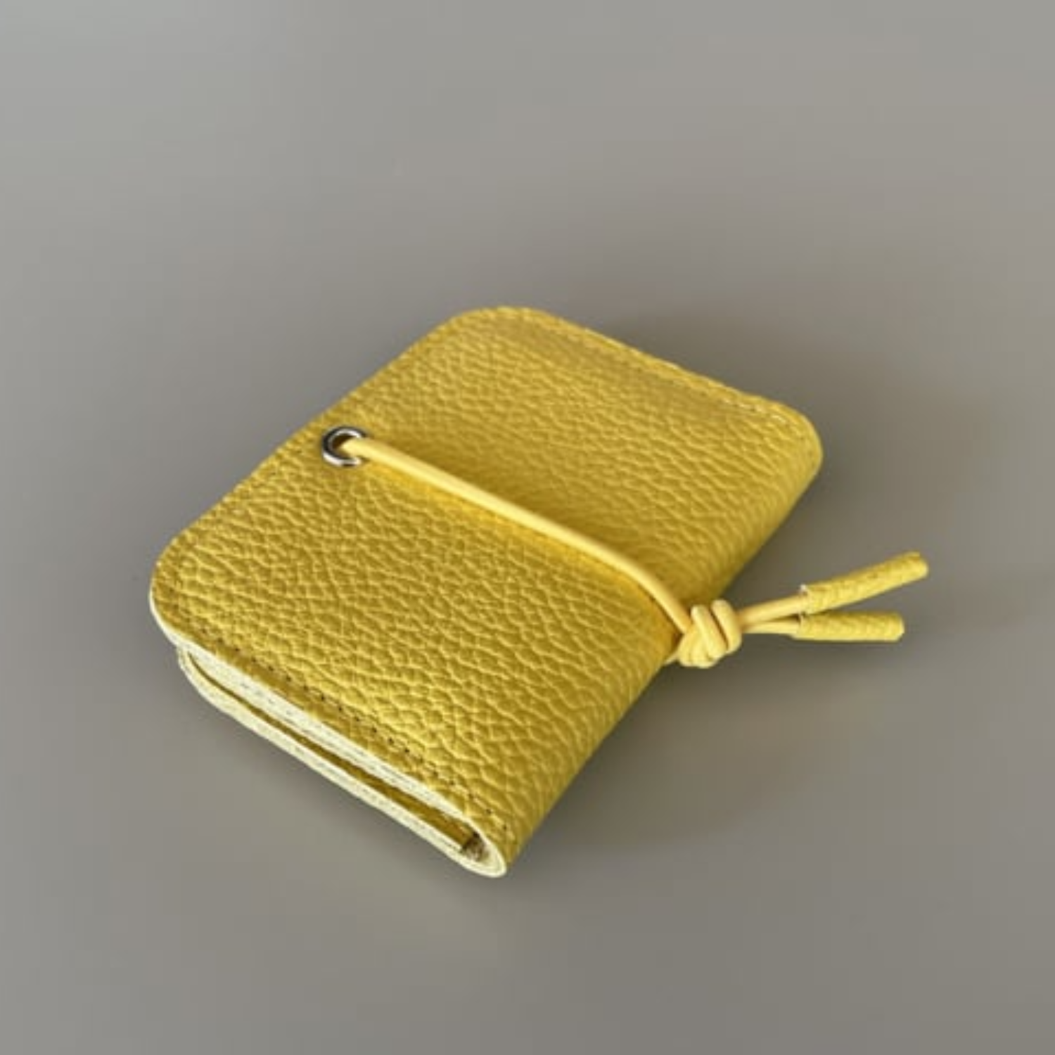 Knot Mini Leather Wallet - Dandelion Yellow