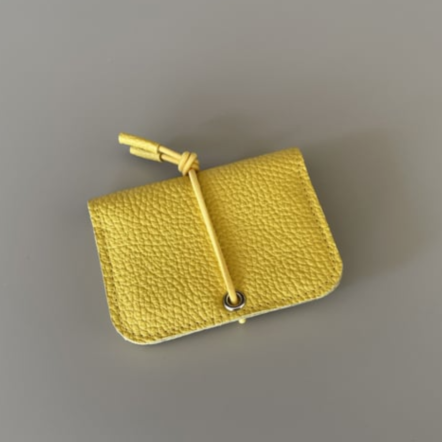 Knot Mini Leather Wallet - Dandelion Yellow