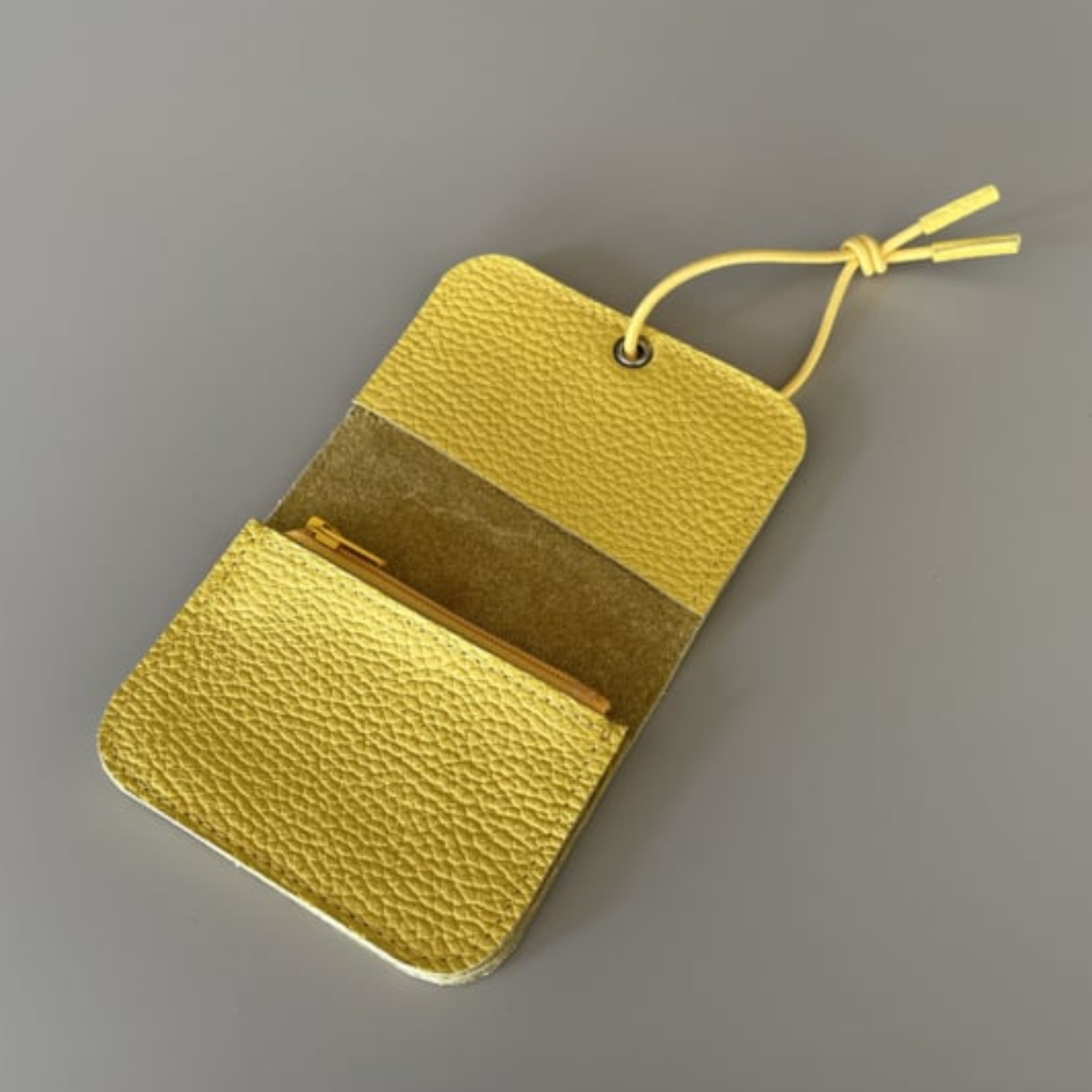 Knot Mini Leather Wallet - Dandelion Yellow