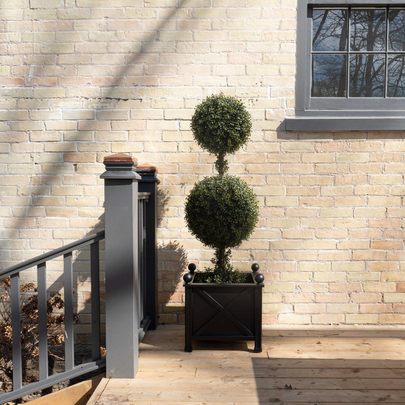 Artificial Outdoor Boxwood Dual Orb Tree