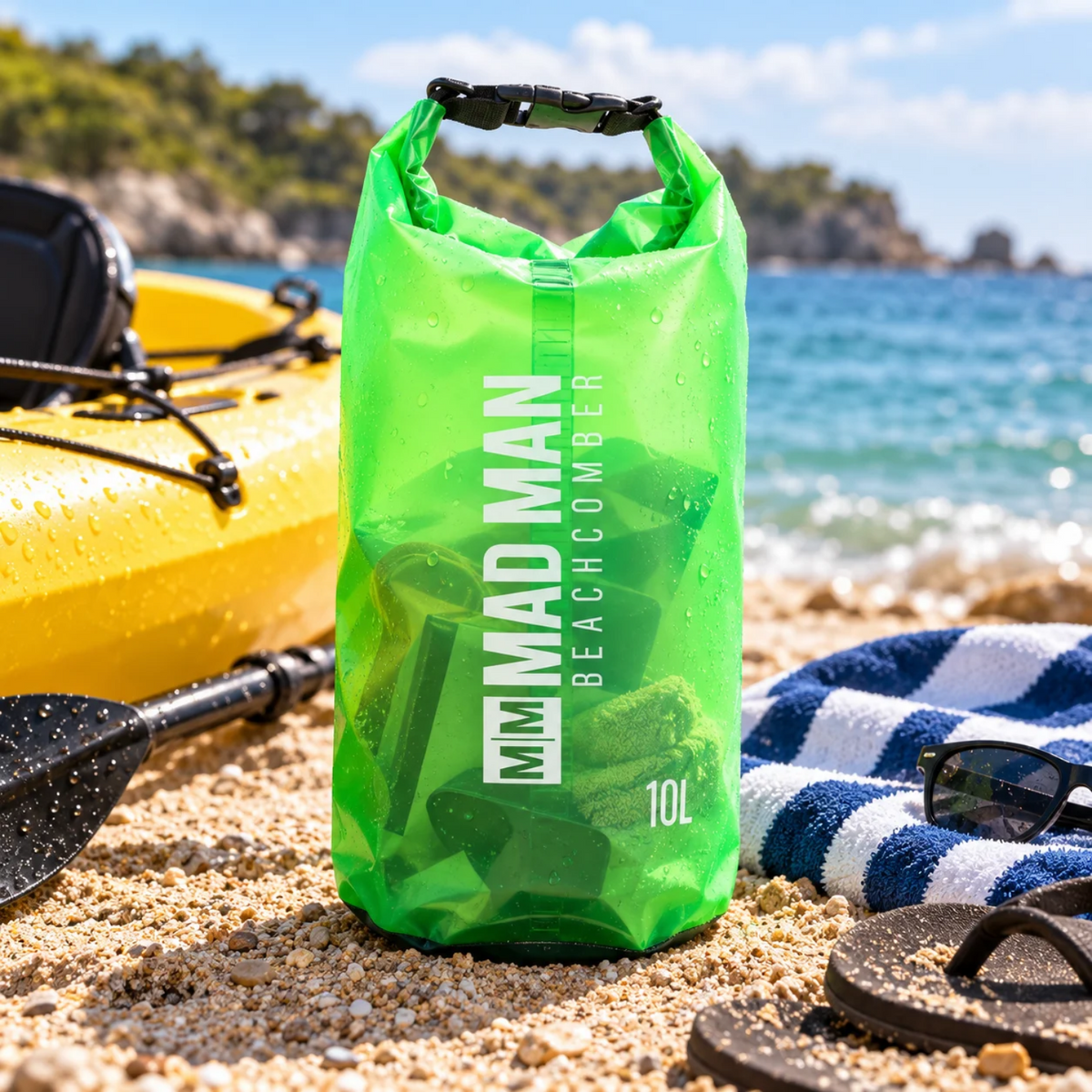 10L Dry Waterproof Beachcomber Bag - Green