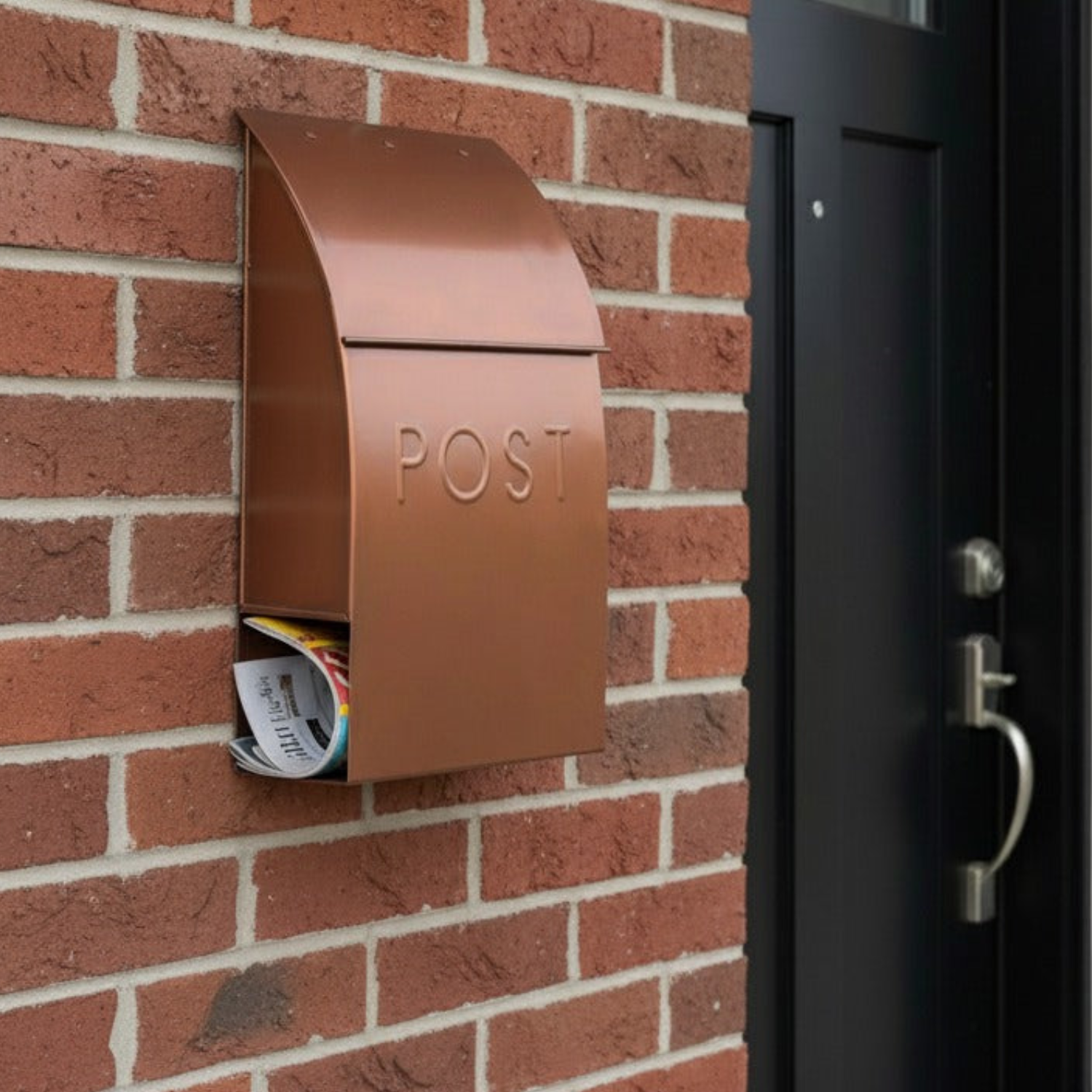 Antique Copper Arc Mail Box