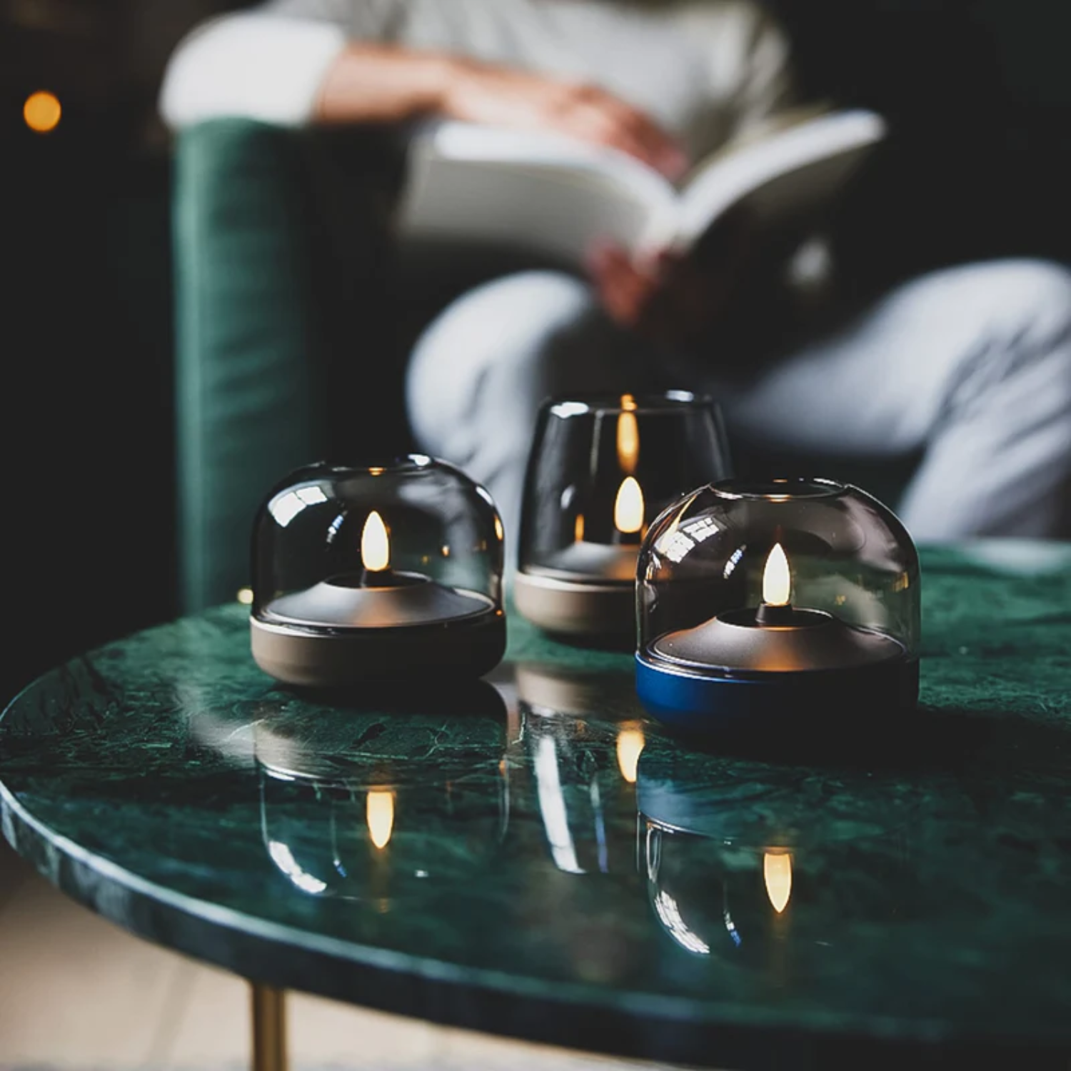 Dome Green LED Candle