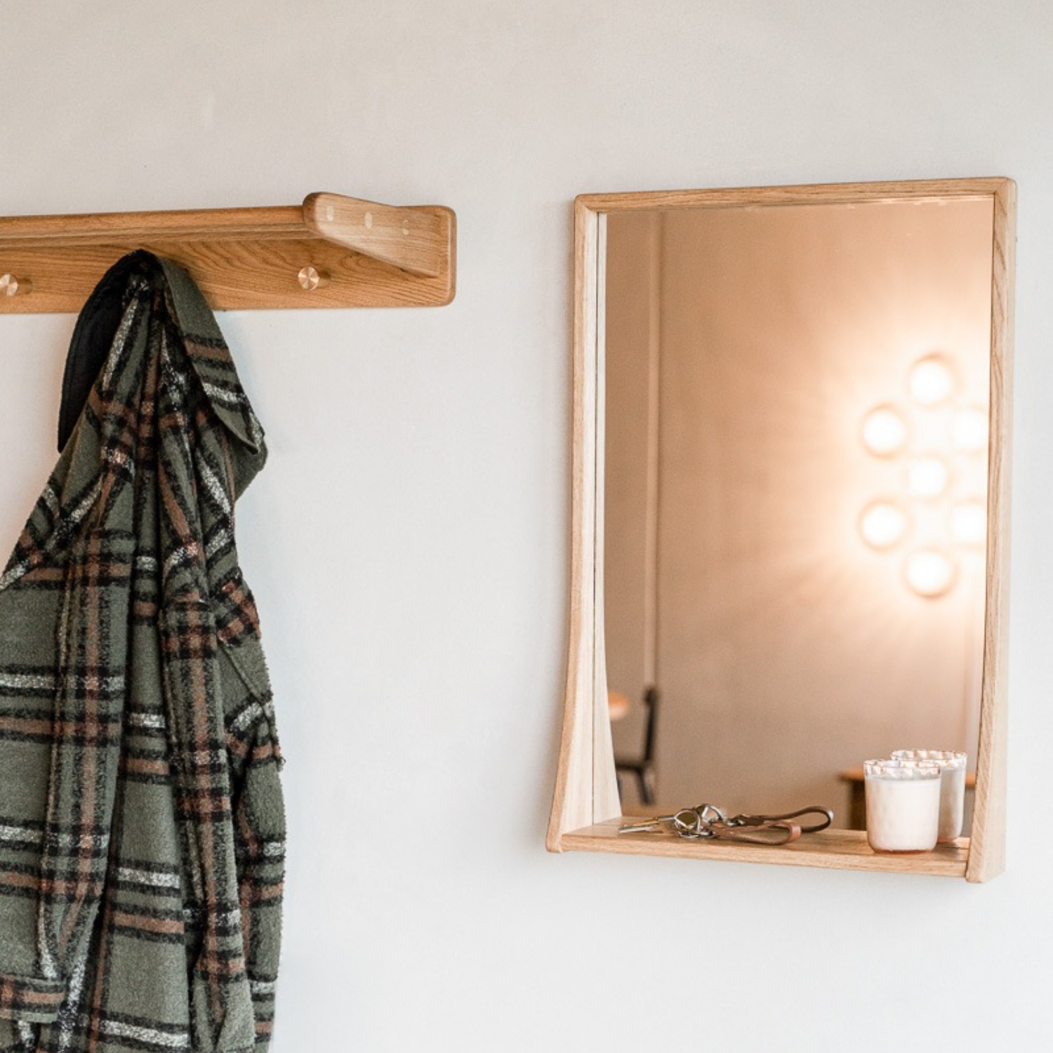 Noa Oak Storage Rack Set