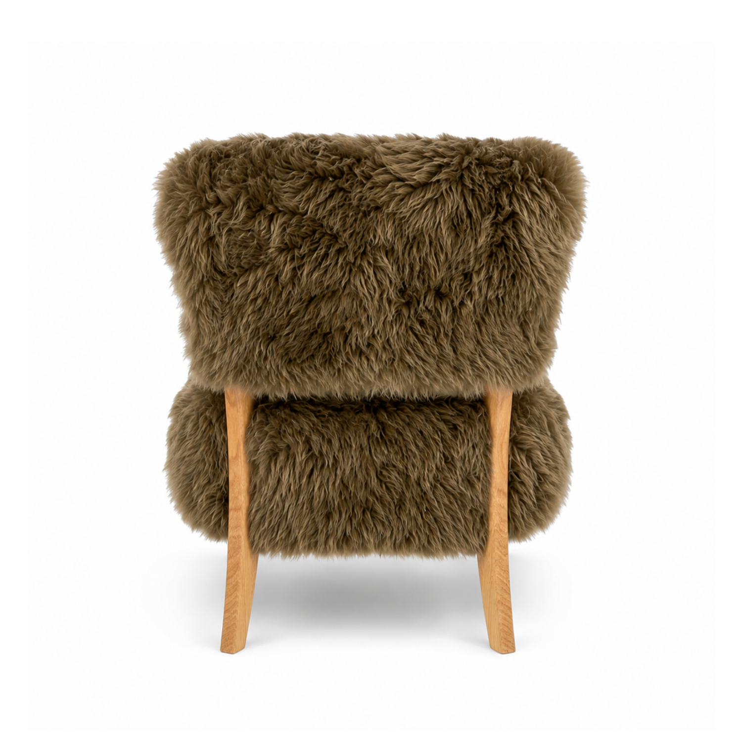 Malmo Long Wool Sheepskin Lounge Chair - Taupe Brown