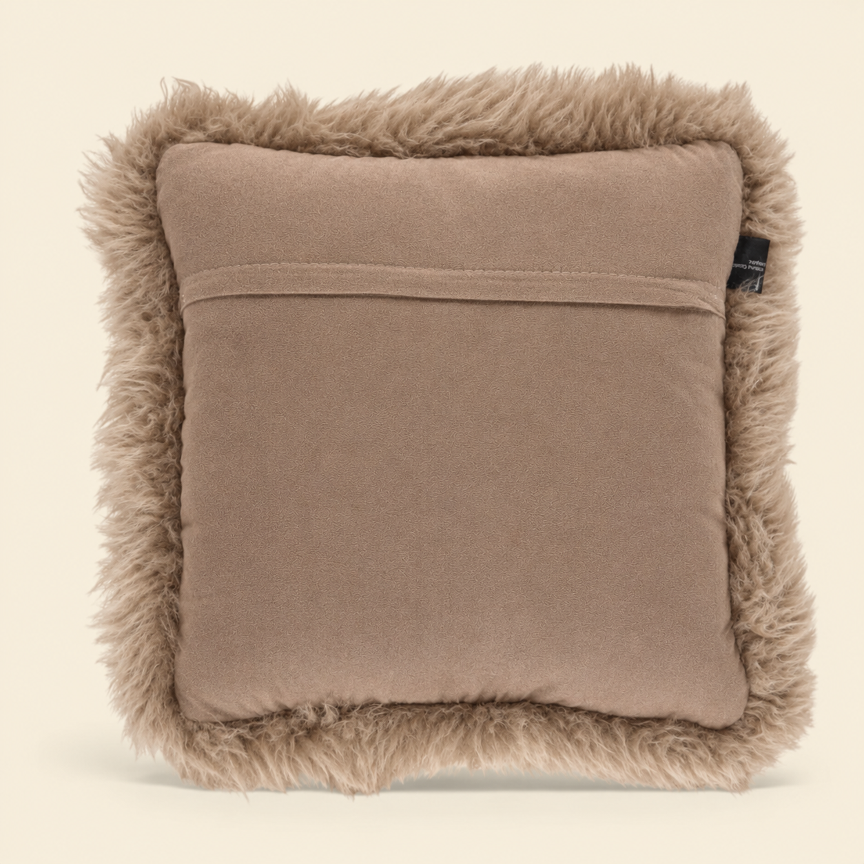 Odense Long-Wool Toss Pillow - Taupe