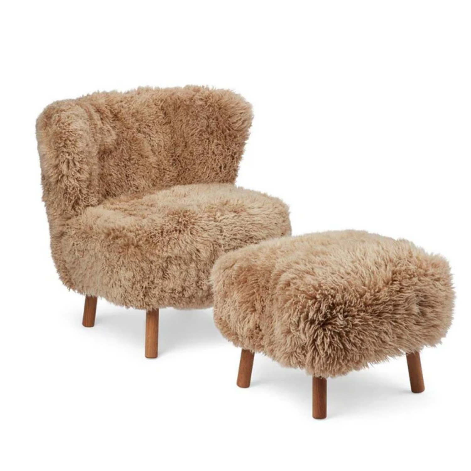 Arlberg Long Wool Sheepskin Lounge Chair - Honey