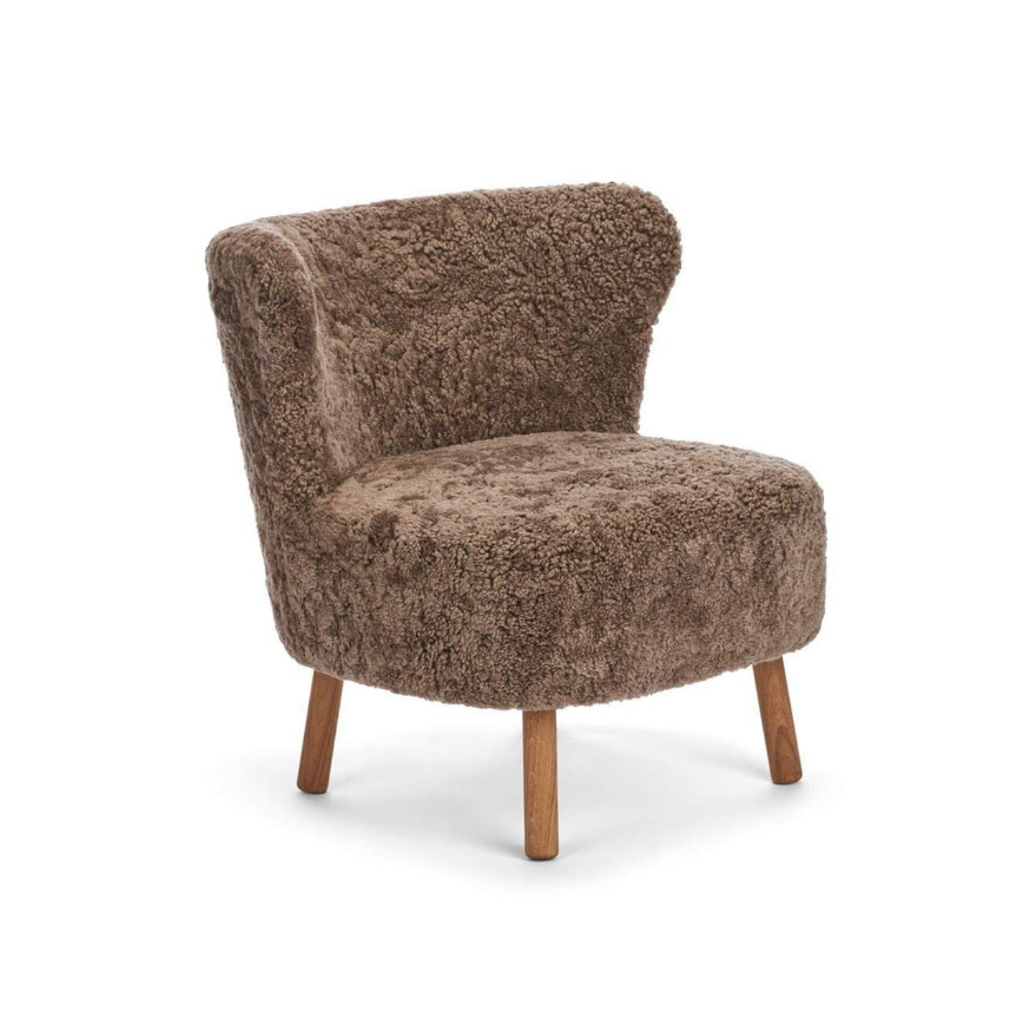 Arlberg Wool Sheepskin Lounge Chair - Deep Taupe
