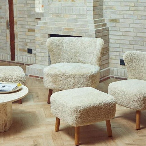 Arlberg Wool Sheepskin Lounge Chair - Pearl