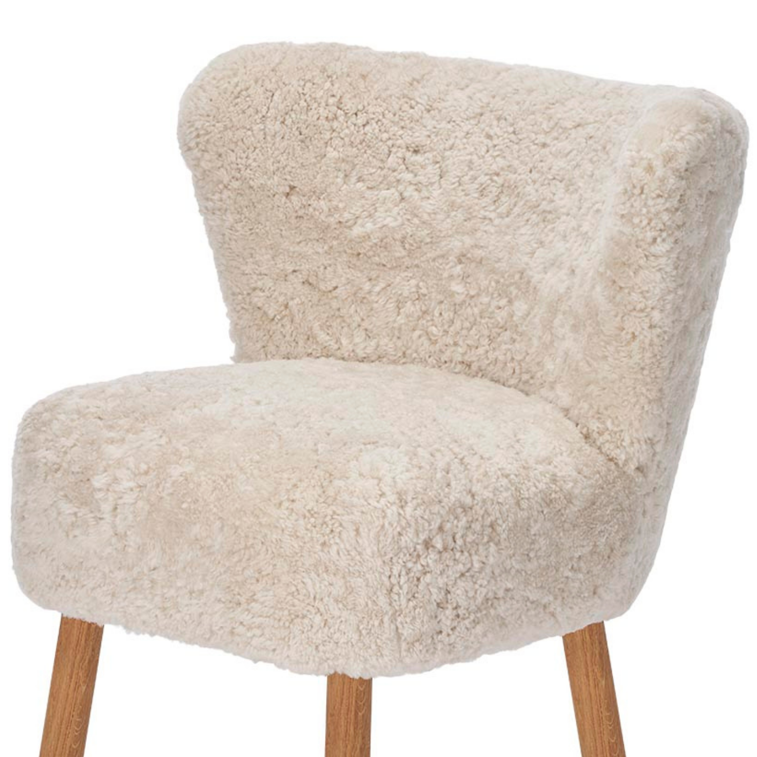 Arlberg Wool Sheepskin Dining Chair - Pearl