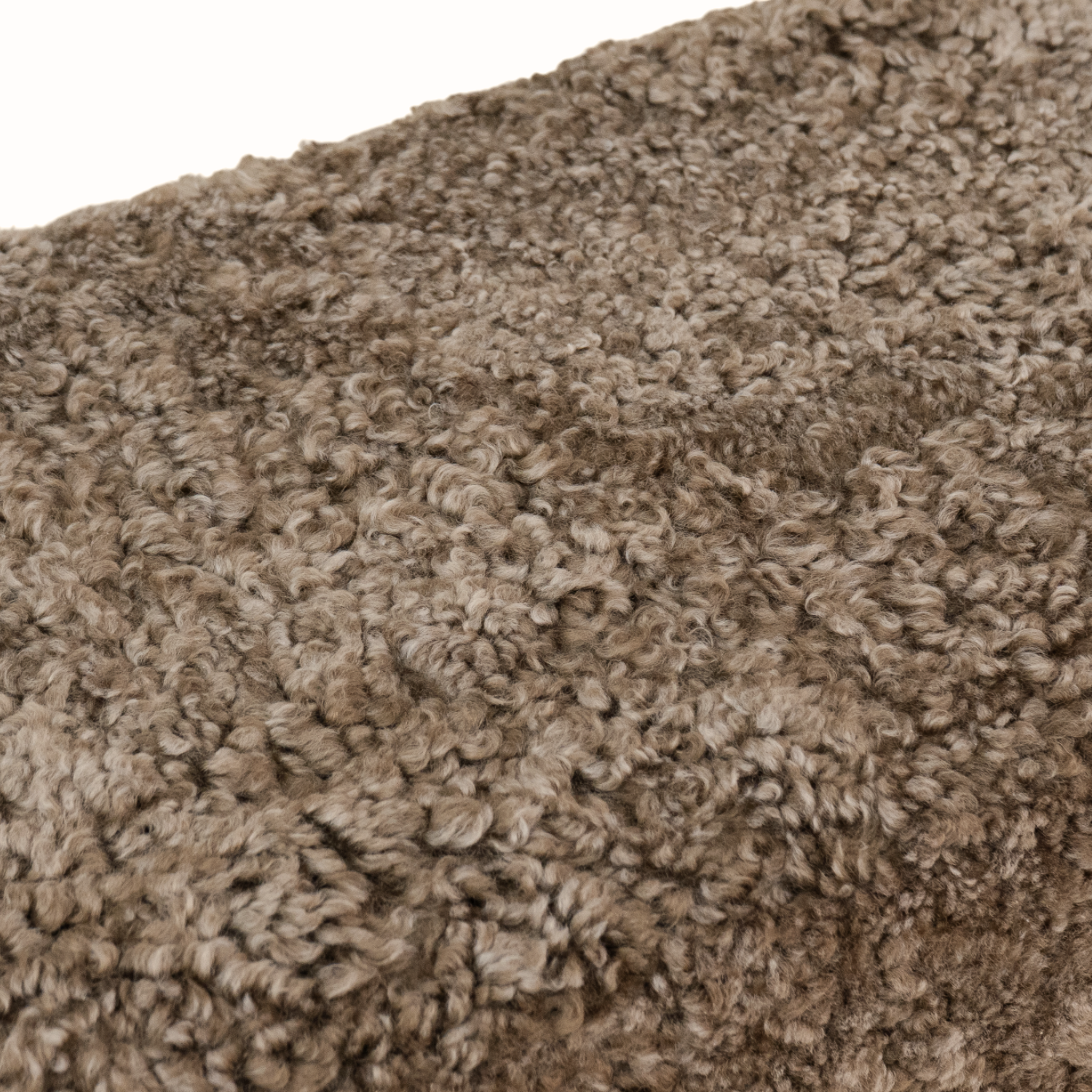 Bergen Wool Sheepskin Bench - Deep Taupe